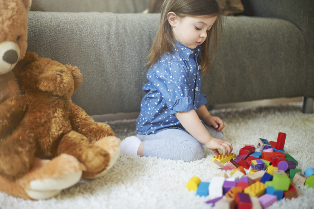 Child playing inside